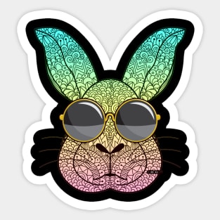 Boys Girls Easter Bunny Sunglasses Funny Egg Hunt Sticker